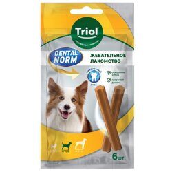 Triol DENTAL Палочки жевательные для Собак средних пород, 6шт