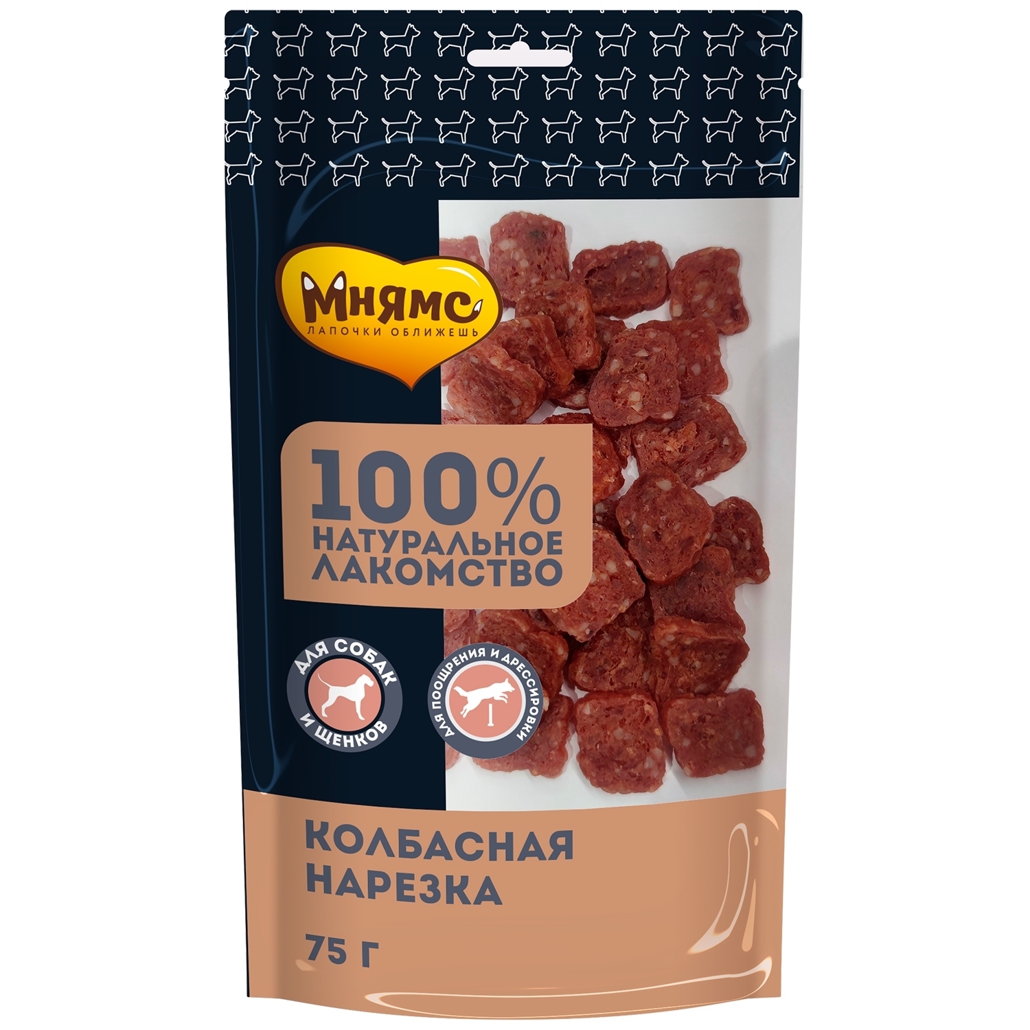 Мнямс Лакомство для собак Колбасная нарезка, 75г