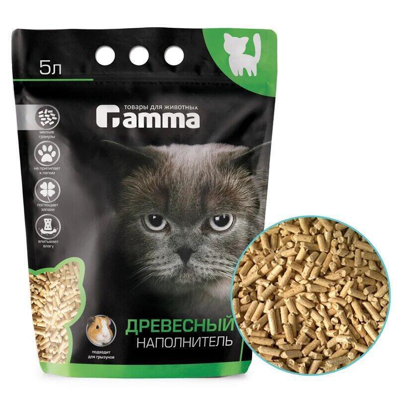 Gamma Древесный Наполнитель, 5л (3кг)