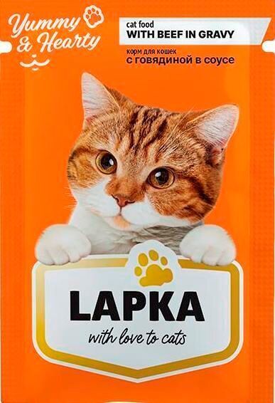 Lapka Консервы для кошек (Говядина), 85г
